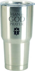 Dicksons Man of God Prayer Silver Tone 30 ounce Stainless Steel Travel Tumbler Mug...