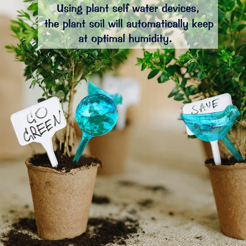 Plant Self Watering Globes - 10pcs Flower Self Watering Planter Insert, Plastic Self Watering Bulbs Auto for Plants, Garden Water Device Drippers ...