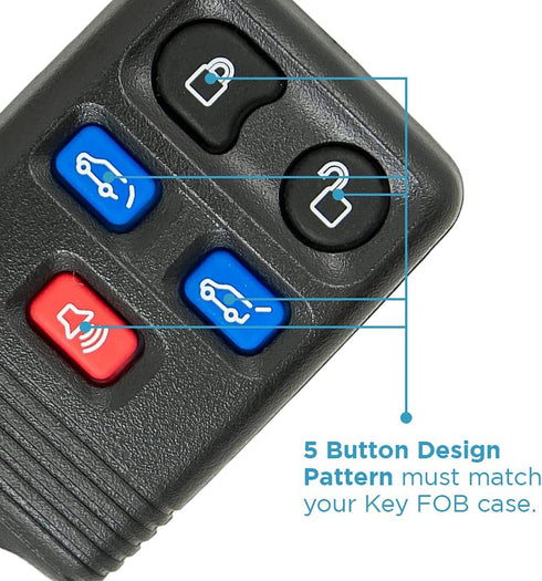 Keyless2Go Replacement for Key Fob Shell Case for Select Ford and Lincoln Vehicles with FCC ID Protection CWTWB1U551-2 Pack...