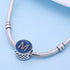 Letter Charms 925 Sterling Silver Fits Pandora Bracelets Ocean Blue Alphabet Initial A-Z Beads Jewelry Gift for Women...