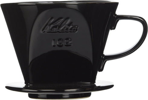 Kalita Ceramic Coffee Dripper (Black) for 2-4 Cups (#02005)...