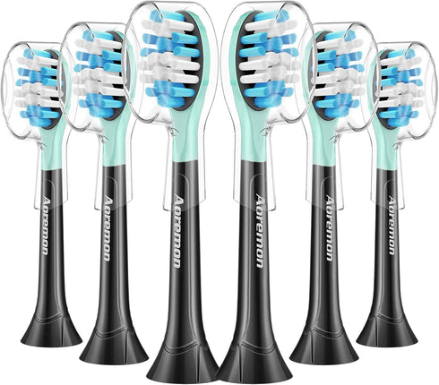 Aoremon Replacement Brush Heads for ExpertClean ProtectiveClean 4100 5100 6100 DailyClean G3 C3 W3 C1 C2 G2, 6 Pack, Black...