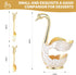 Gold Swan Base Holder,Table Decorative Swan Dessert Spoons Organizer Base Spoons Holder with 6pcs Coffee Spoon set,Elegant Gold Dessert Spoons,Pre...