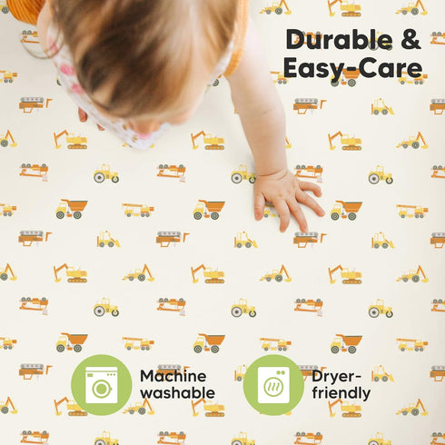 Pack and Play Sheets Fitted, 2-Pack Mini Crib Sheets - Pack N Play Sheets, Organic Fitted Crib Sheet for Pack and Play Mattress, Playard Baby Crib...