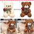 Bear Stuffed Animal Plush Toy for Valentine Day, Cute 9.8" Teddy Bear Plushie with Rose Soft Small Cuddly Bear Toy, Gifts for Girlfriend Boyfriend...