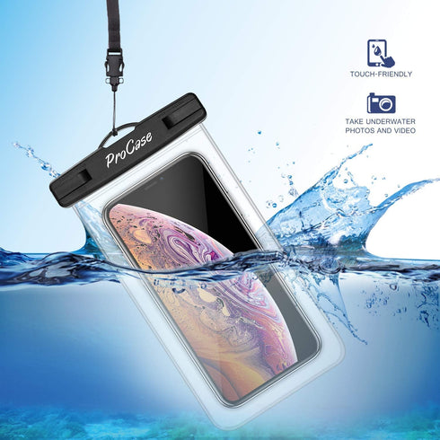 ProCase Universal Waterproof Pouch up to 7", Cellphone Dry Bag Underwater Case for iPhone 15 14 13 Pro Max 12 11 Xs XR 8 Plus Mini, Galaxy S23 S22...