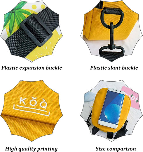 FuninCrea Canvas Messenger Bag, Cute and Fashion Canvas Shoulder Bag Crossbody Phone Bag With Zipper...