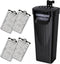 Aquarium Power Filter(3.5W), Turtle Tank Filter, Silent Low-Water Filter for Small Fish Tank, Reptile Tank Up to 15Gallon, with 4pcs Cartridges.(B...
