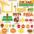 158pcs Kick Off into Fall Bulletin Board Set Thanksgiving Football Classroom Decorations Autumn Maple Leaves Cutouts with Glue Points for School C...
