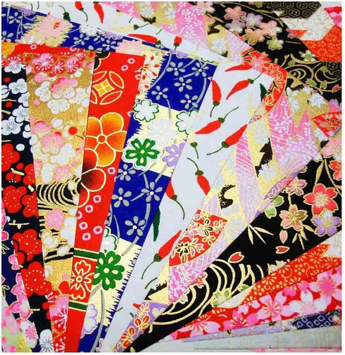 GuCra Tradition Yuzen Washi Paper 5.5" x 5.5", Japanese Chiyogami Washi Paper 30 Sheets...