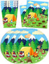 Camping Adventure Birthday Party Supplies Set Plates Napkins Cups Tableware Kit for 16...