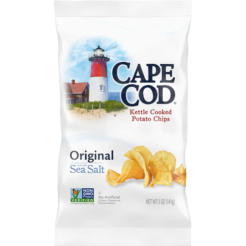 Cape Cod, Kettle Cooked Potato Chips Original Sea Salt, 5 Ounce...