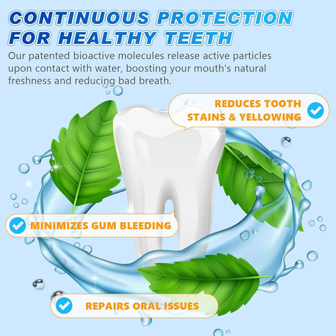 70 Toothpaste Tabs, Flouride Free Toothpaste Tablets, Nano Hydroxyapatite, Sensitive Toothpaste Tablets, Peppermint Flavored Strengthen Teeth, Eco...