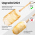 Lambswool Duster,with Solid Wooden Handle,Leather Hang Strap,Flexible Head, Comfortable Grips 19.6 inchs Long Natural Feathers Duster for Cleaning...