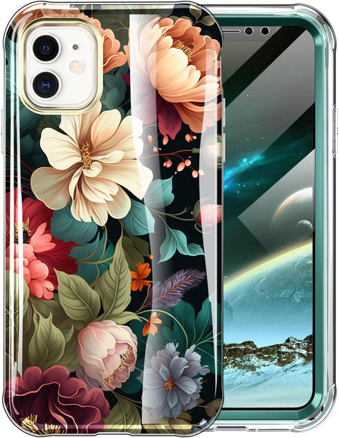 DT Series Case for iPhone 11 Case Built with Screen Protector, Lightweight and Stylish Full Body Shockproof Protective Rugged TPU Case for Apple i...