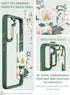 Dretal for Samsung Galaxy S22 5G Case Floral, Military Grade Drop Tested Hard Back & Soft Edge Slim Flower Women Girls Phone Protective Cover + Te...