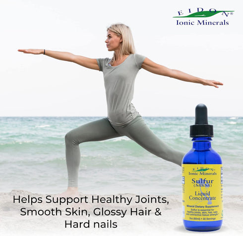 Eidon Ionic Minerals Liquid Sulfur Concentrate - Ionic MSM Sulfur Drops Supplement, Supports Healthy Joints, Smooth Skin, & Glossy Hair, No Preser...