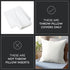 Encasa XO Throw Pillow Covers 22x22 in Set of 2 White | No Inserts | Cotton Pillow Covers for Living Room, Bed, Sofa, Couch | Decorative Cushion C...
