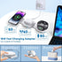 3 in 1 Wireless Charger for iPhone MagSafe Foldable - Magnetic Travel 18W Fast Charging Station Soft Silicone Sleep-Friendly Portable Charger Stan...