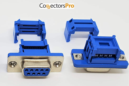 Pc Accessories - Connectors Pro 10-Pack 2.54mm DB9 Female IDC Crimp Connector for 1.27mm Flat Ribbon Cable, 10-Pack...