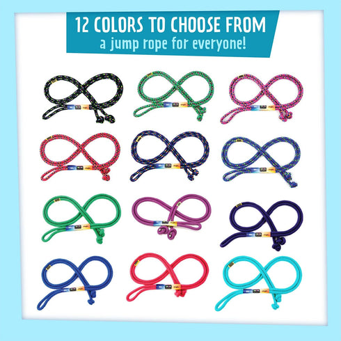 Just Jump It 8' Foot Jump Rope 2 Pack - Active Outdoor Youth Fitness Exercising Equipment - Kid Friendly Braided Nylon Gym Accessories...