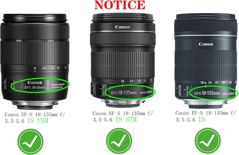 67mm Lens Cap Cover Compatible with Canon EF-S 18-135mm f/3.5-5.6 IS,EF-S 18-135mm f/3.5-5.6 is USM,EF-S 18-135mm f/3.5-5.6 IS STM,HUIPUXIANG [2 P...