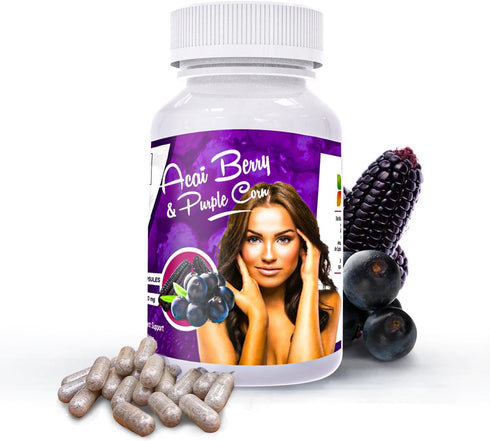 Acai with Purple Corn Capsules l 1000mg per Serving High Antioxidant Source Pills l Inmune Support Superfood l (100 count)...