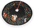 Forest Wreath Christmas Animal Fox Christmas Tree Skirt Gorgeous Edge Tassel Lace for 36" Xmas Ornaments Decoration...