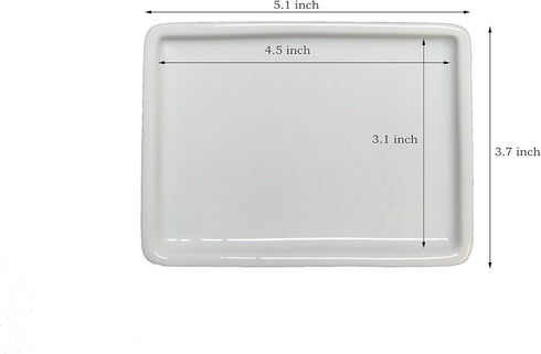 Tetra-Teknica Less is More Series SD-2P Porcelain Soap Dish, Color White, 2 per Pack...