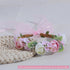 Pet Flower Collar with Adjustable Ribbon Small Dog Wedding Attire Wreath Bow Pink Cat Floral Collar Dog Flower Ring for Wedding Ceremony Small Dog...