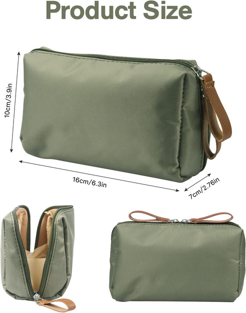 Travel Makeup Bag, Small Makeup Bag, Multifunction Makeup Bag With Multiple Compartments, Waterproof Nylon, Durable Zipper, Large Capacity, Daily ...