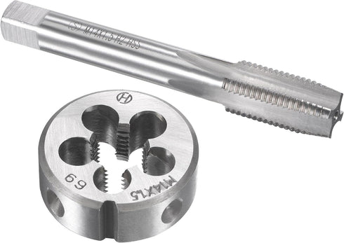 uxcell M14 x 1.5mm Metric Tap and Die Set, Machine Thread Screw Tap with Round Threading Die, Tap & Die Kit for Nut Screw Bolt Thread Repair...