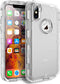 MXX iPhone Xs Max Heavy Duty Case 3 in 1 Layers Rugged Rubber Shockproof Protection Cases Cover and Support Wireless Charging - (Clear HD)...