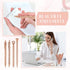 9 Pcs Rose Gold Ballpoint Pens Set with Metal Crystal Diamond Design for Women - Fancy Pens for Journaling, Writing, Gifts...