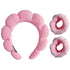 Fashion Spa Headband Wristband Set for Washing Face Get Ready Hairband Sponge Makeup Skincare Headband Wrist Band Soft Hairband for Women Girls Pu...