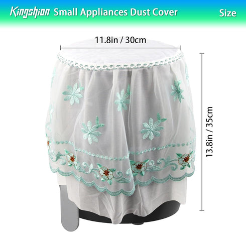 Printed Lace Small Appliances Dust Cover Compatible with Air fryer, Rice Cooker, Ice Maker, Juicer, Soy Milk Maker and Most Round Kitchenware, 11....