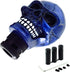 Lunsom Skull Gear Shift Head Resin Shifter Knob Car Transmission Shifting Stick Handle Fit Most Automatic Manual Vehicle (Navy Blue)...