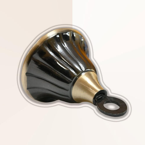 MBI Set of 8 Dark Painted & Golden Base Brass Bells for Temple, House, Christmas Decoration| for Blissful Ringtone| House-Door Bell| Animal Neck-B...