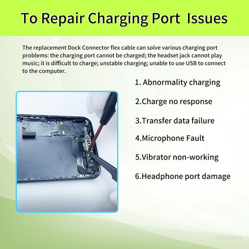 Dock Connector Charging Port Replacement for iPhone Xs Repair Headphone Jack Flex Cable Fix USB Charge Microphone Antenna Assembly for iPhoneXS...