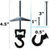 Swivel Hook Hangers, Multi-functional for Hanging, Screws and Anchors Included, 2 Sets Per Pack,Black...