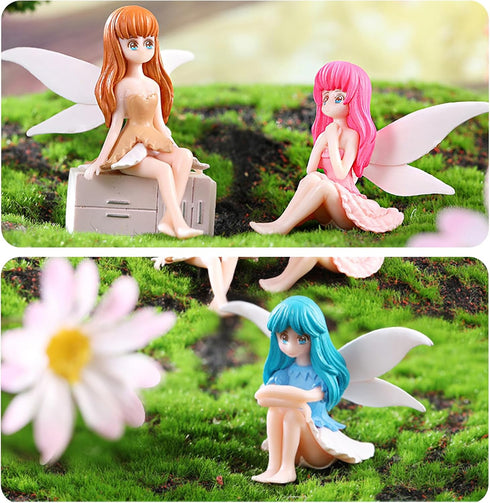Mini Fairy Figurines Set - Fairy Garden Accessories 4-Piece Fairy Toys Gifts for Girls, Fairies Miniatures for Fairy Garden Decor, Fairy Birthday ...