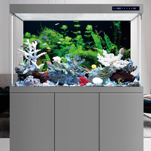AWERT 36x24 inches River Bed & Lake Fish Tank Background Seagrass Aquarium Background Aquarium Background Vinyl Background...