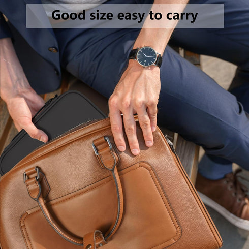 Cables Organizer for Travel Pouch and Storage Tech Accessories Electronics Cords Charger iPhone Keys Power Bank Money Hard Drive Cases (Black-Soft...