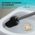 Toilet Brush and Holder, Toilet Bowl Brush and Holder with Long Handle, Plastic Holder Easy to Hide, Drip-Proof, Easy to Assemble, Deep Cleaning...
