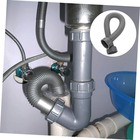 Sink connecting extension drain hose for washing machine water outlet hose drain tubing sink drain flexible hose flexible drain double head plasti...