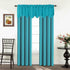 Turquoize Teal Valance Curtains for Kitchen Blackout Thermal Insulated Solid Window Curtain Valance Rod Pocket Scalloped Short Window Valance Curt...