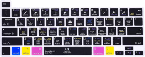 HRH Logic Pro X Shortcuts Hotkey Silicone Keyboard Cover Protector for MacBook Pro 13 inch 2020 (Model A2289 / A2251 / A2338 M1 Chip) and for MacB...