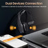 Trucker Bluetooth Headset, Wireless Headset with Mic, Bluetooth Headset with Dual Noise Cancelling Microphone & Mute Button, 55Hrs Working Time PC...