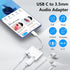 USB C to 3.5mm Headphone and Charger Adapter 2-Pack, 2-in-1 USB C to Aux Jack Dongle Cable Cord with PD Fast Charging for iPhone 15 Pro Max Plus, ...