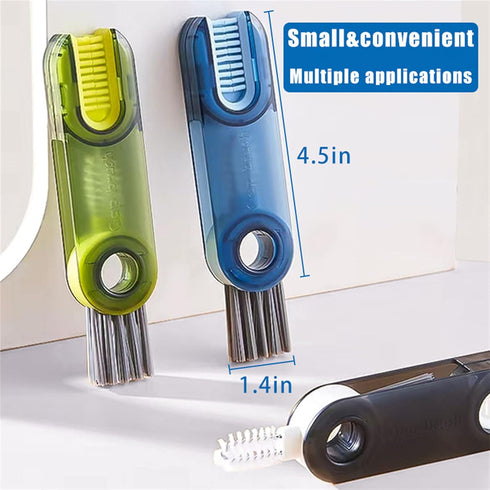 3 in 1 Tiny Bottle Cup Lid Detail Brush Straw Cleaner Tools Multi-Functional Crevice Cleaning Brush, Cleaning Brush for Bottles Clean Brushes for ...